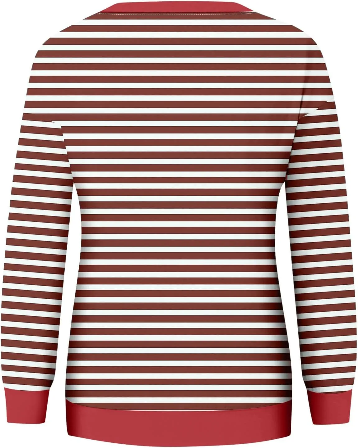 Womens Striped Sweatshirts Oversized Long Sleeve Tunic Pullover Crewneck Comfy Fall Tops Winter Trendy Clothes 2024