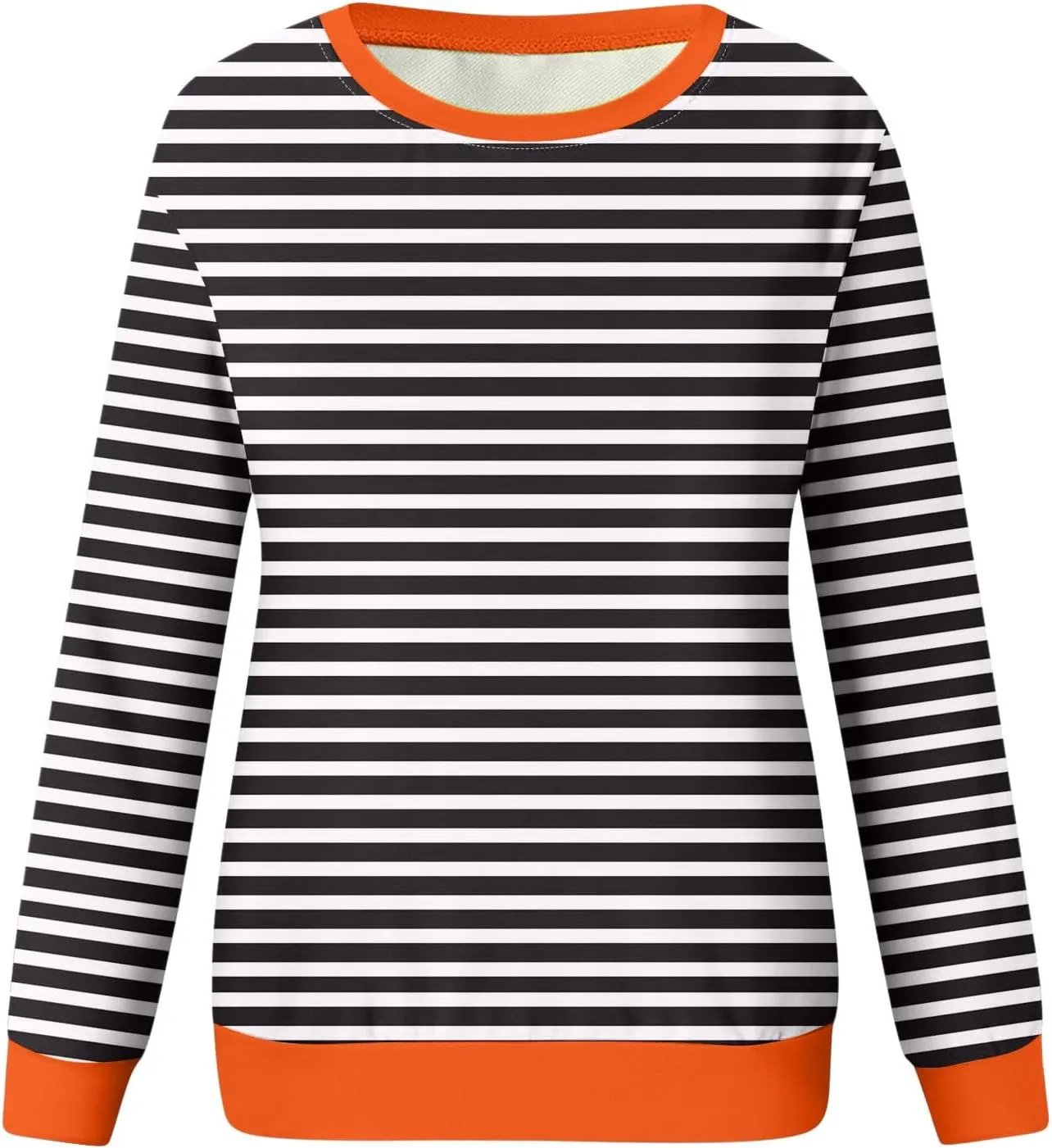 Womens Striped Sweatshirts Oversized Long Sleeve Tunic Pullover Crewneck Comfy Fall Tops Winter Trendy Clothes 2024