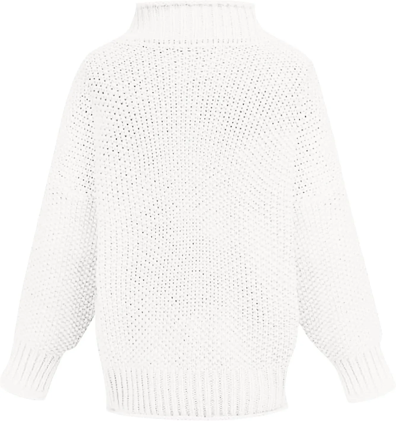 Womens Turtleneck Sweaters Long Sleeve Oversized Fuzzy Knit Chunky Warm Pullover Drop Shoulder Mock Neck Jumper 2023