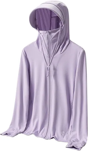Women's UPF 50  UV Protection Hoodie Lightweight Long Sleeves Quick Dry Fishing Running Workout Shirt Outdoor Clothing