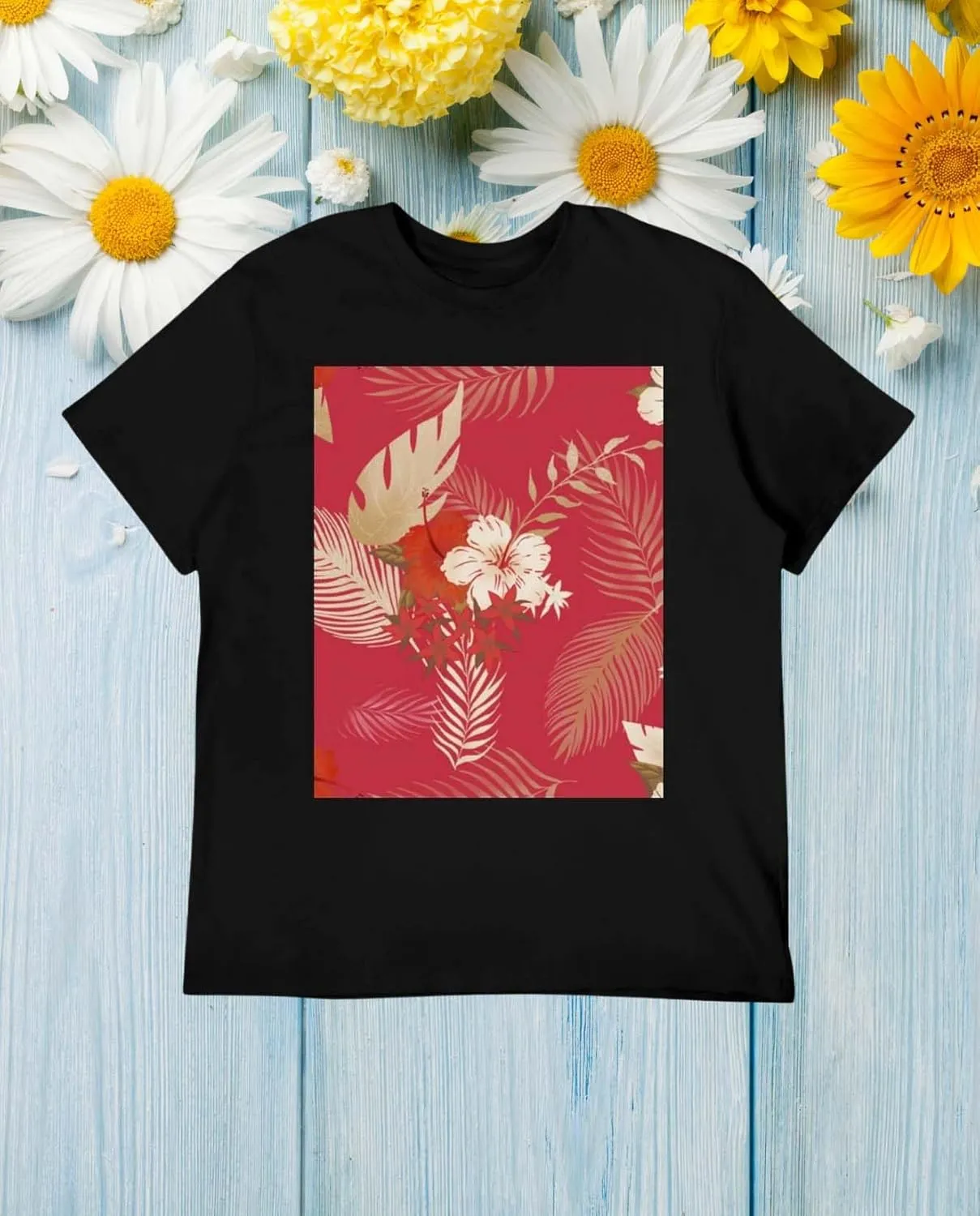 Womens Vintage Graphic T Shirts Boho Floral Wildflower Plant Cotton Casual Loose Tops Summer Vacation Classic Shirt