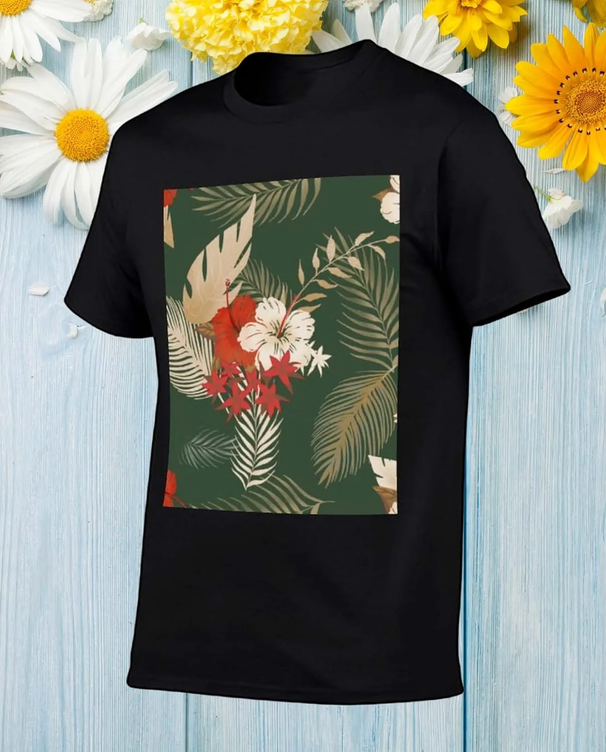 Womens Vintage Graphic T Shirts Boho Floral Wildflower Plant Cotton Casual Loose Tops Summer Vacation Classic Shirt