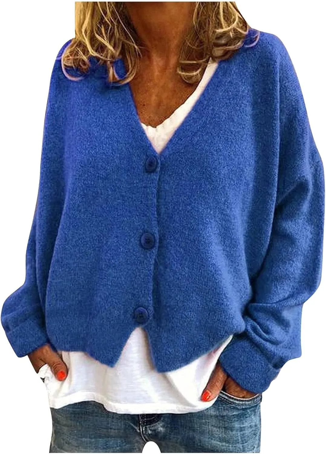 Women's Vintage Preppy Cable Knit Cardigan Sweather Casual Plain Artistic Aesthetic Oversized Crop Jacket Tops Clothes