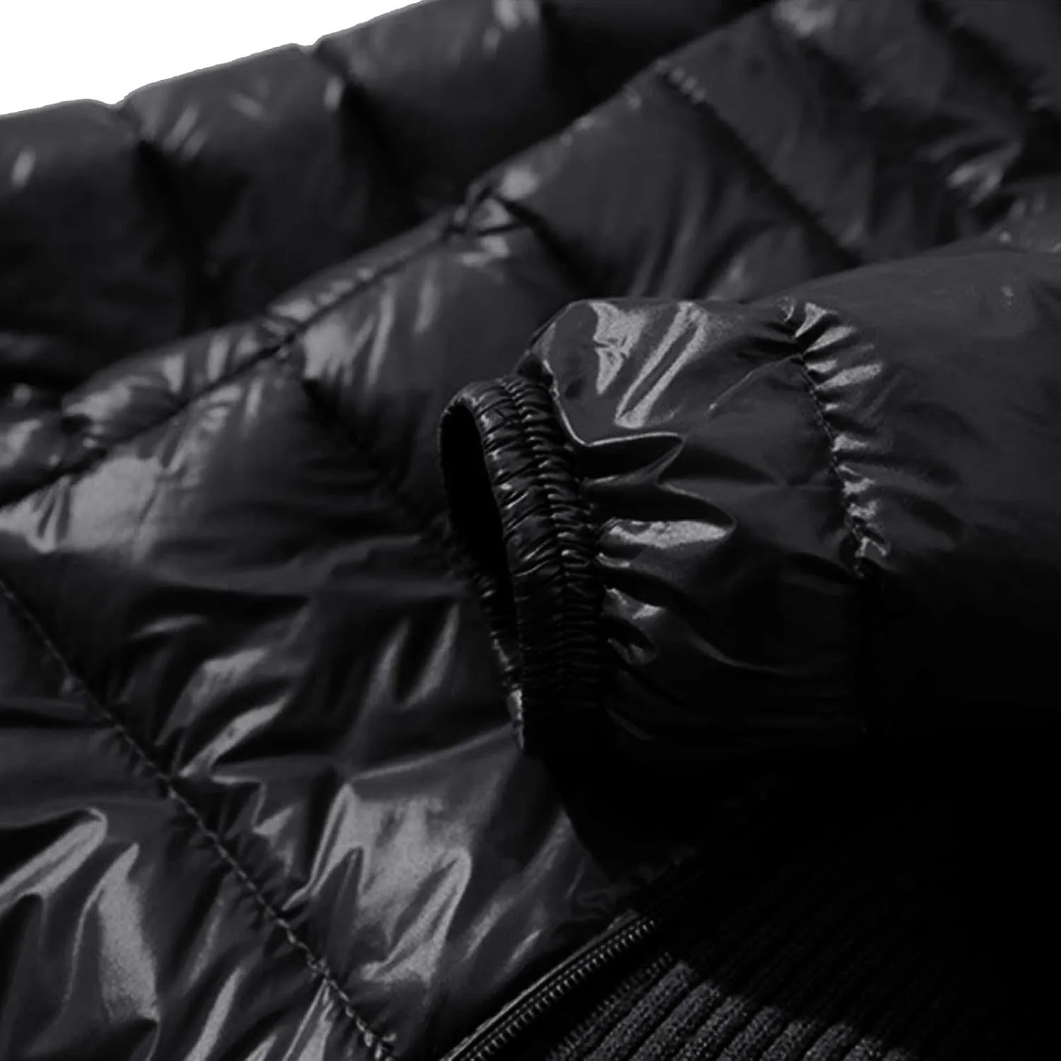 Women's Warm Winter Glossy Down Jacket Ultralight Long Down Outerwear Puffer Jacket Hooded Coat Padded Full-Zip Zip-Up with