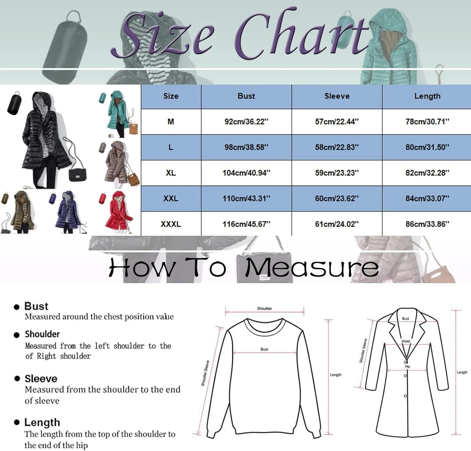 Women's Warm Winter Glossy Down Jacket Ultralight Long Down Outerwear Puffer Jacket Hooded Coat Padded Full-Zip Zip-Up with