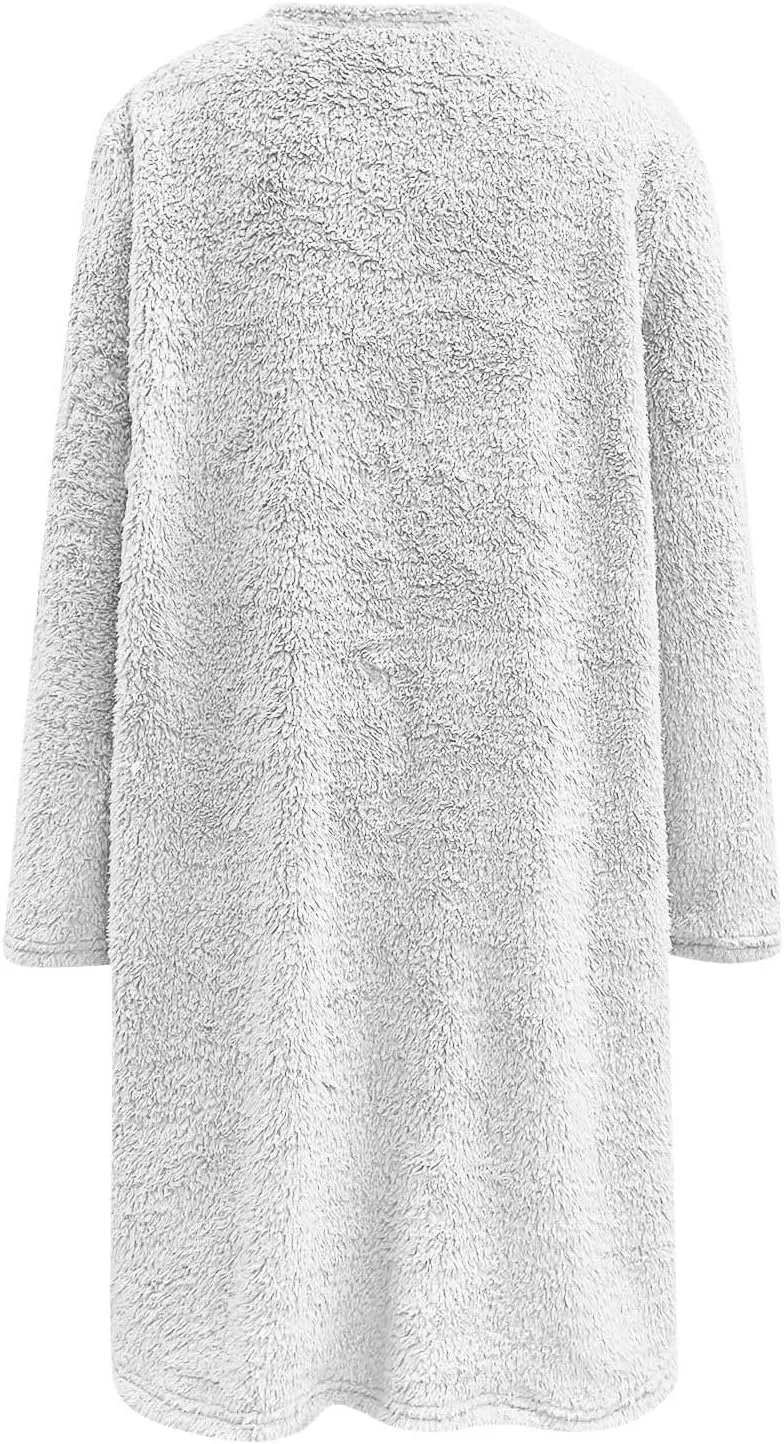 Women's Winter Coats Plus Size Sweaters Cute Clothes with Pockets Warm Sweater Tops Fall Trench Coat for Women 2024