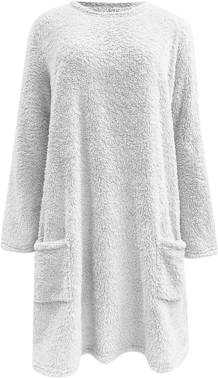 Women's Winter Coats Plus Size Sweaters Cute Clothes with Pockets Warm Sweater Tops Fall Trench Coat for Women 2024