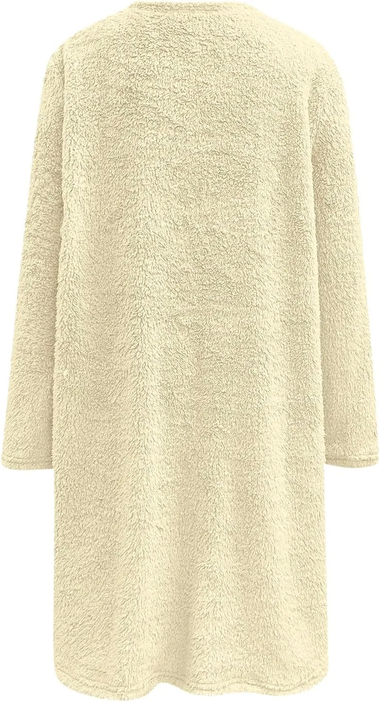 Women's Winter Coats Plus Size Sweaters Cute Clothes with Pockets Warm Sweater Tops Fall Trench Coat for Women 2024