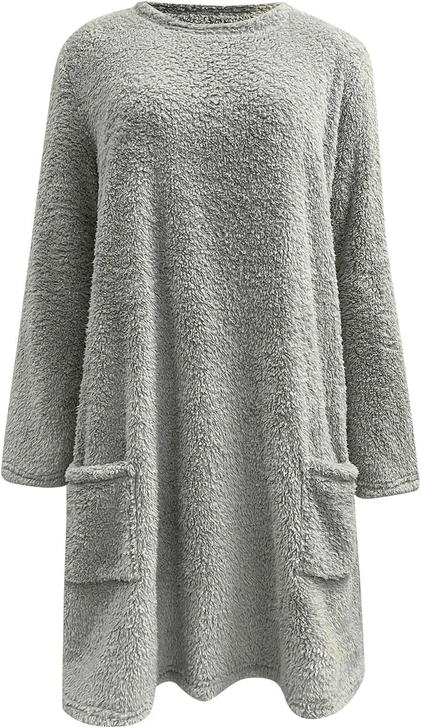 Women's Winter Coats Plus Size Sweaters Cute Tops with Pockets Warm Sweater Tops Trench Pullover Sweaters for Women