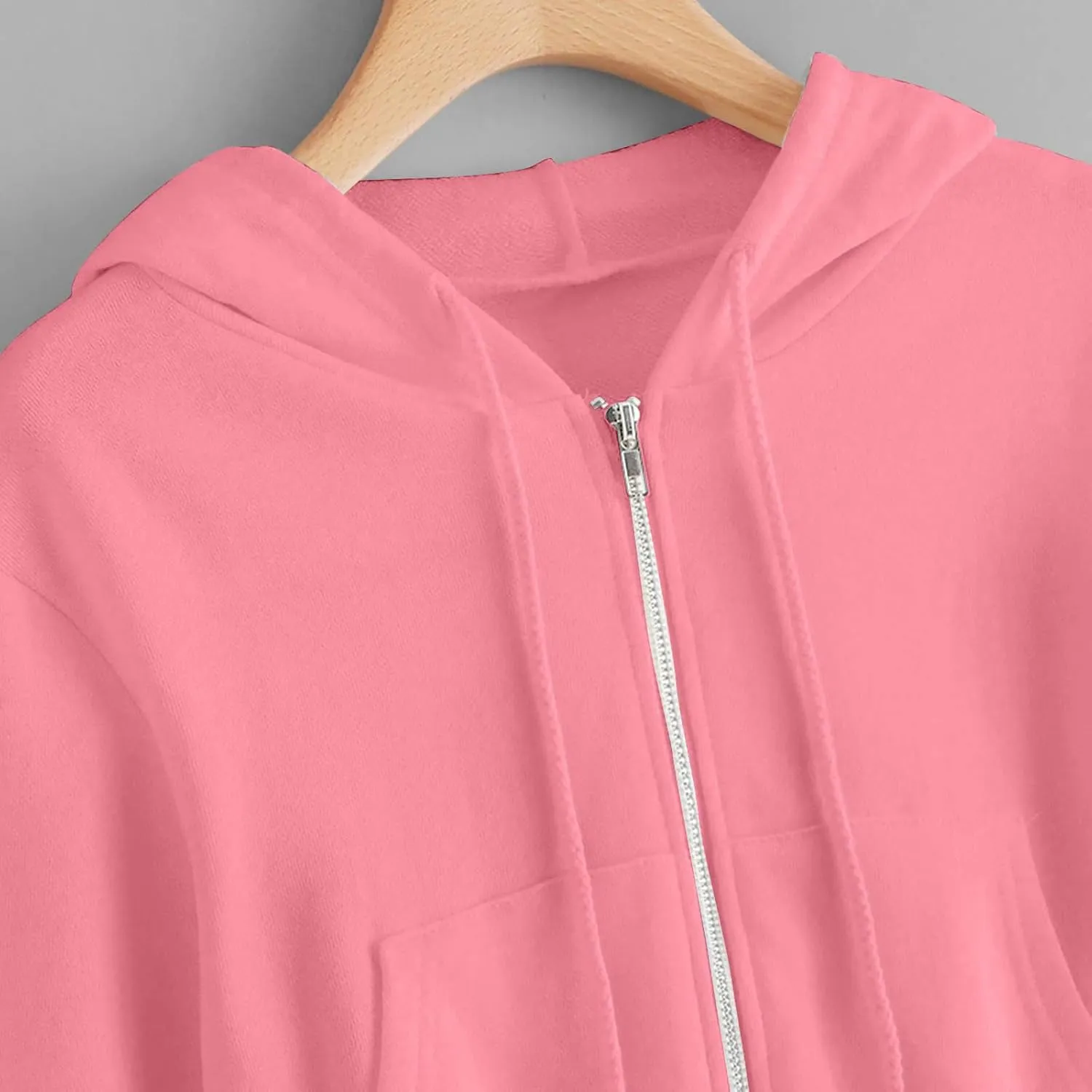 Womens Y2K Cropped Zip Up Hoodies Long Sleeve Lightweight Sweatshirts Jackets Trendy Tees Girl Clothes 2024