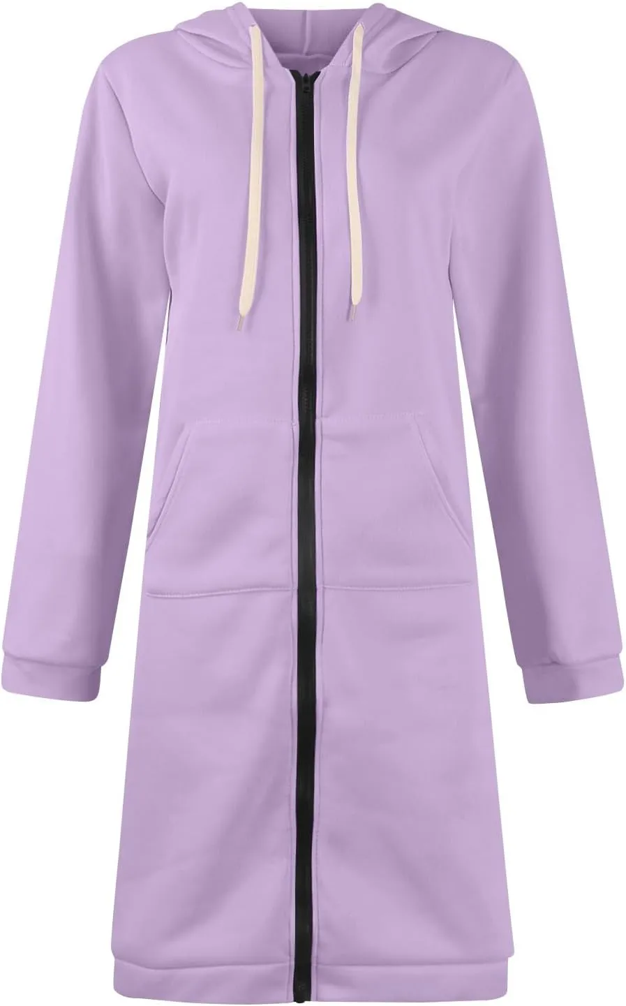 Womens Zip Up Long Sleeve Hoodies Sweatshirt Fleece Jackets 2024 Fall Fashion Outfits Winter Clothes Long Coats