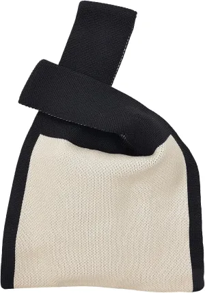 Wrist Knot Tote Bag Pouch Portable Knit Purse Crochet Bag, Mini Cute Wristlet Handbag for Women