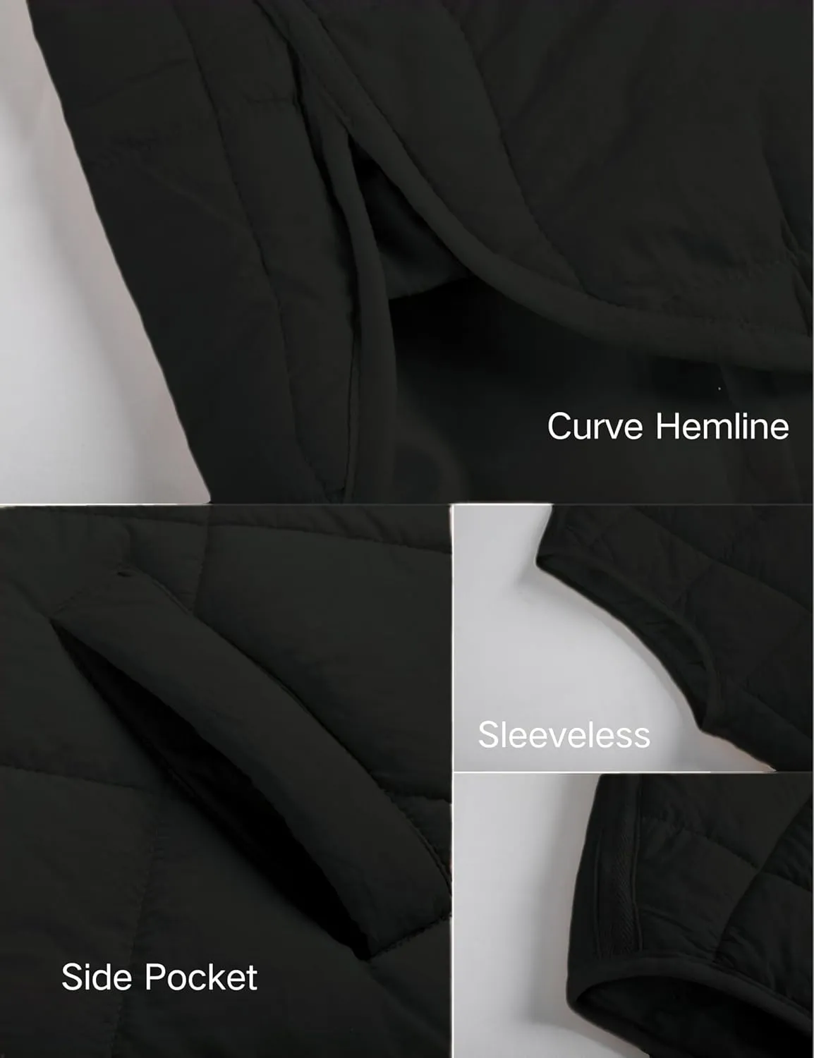 Xiaoxuemeng Puffer Vest Women Lightweight Zip Up Quilted Vest Padded Gilet Sleeveless Jacket with Pockets
