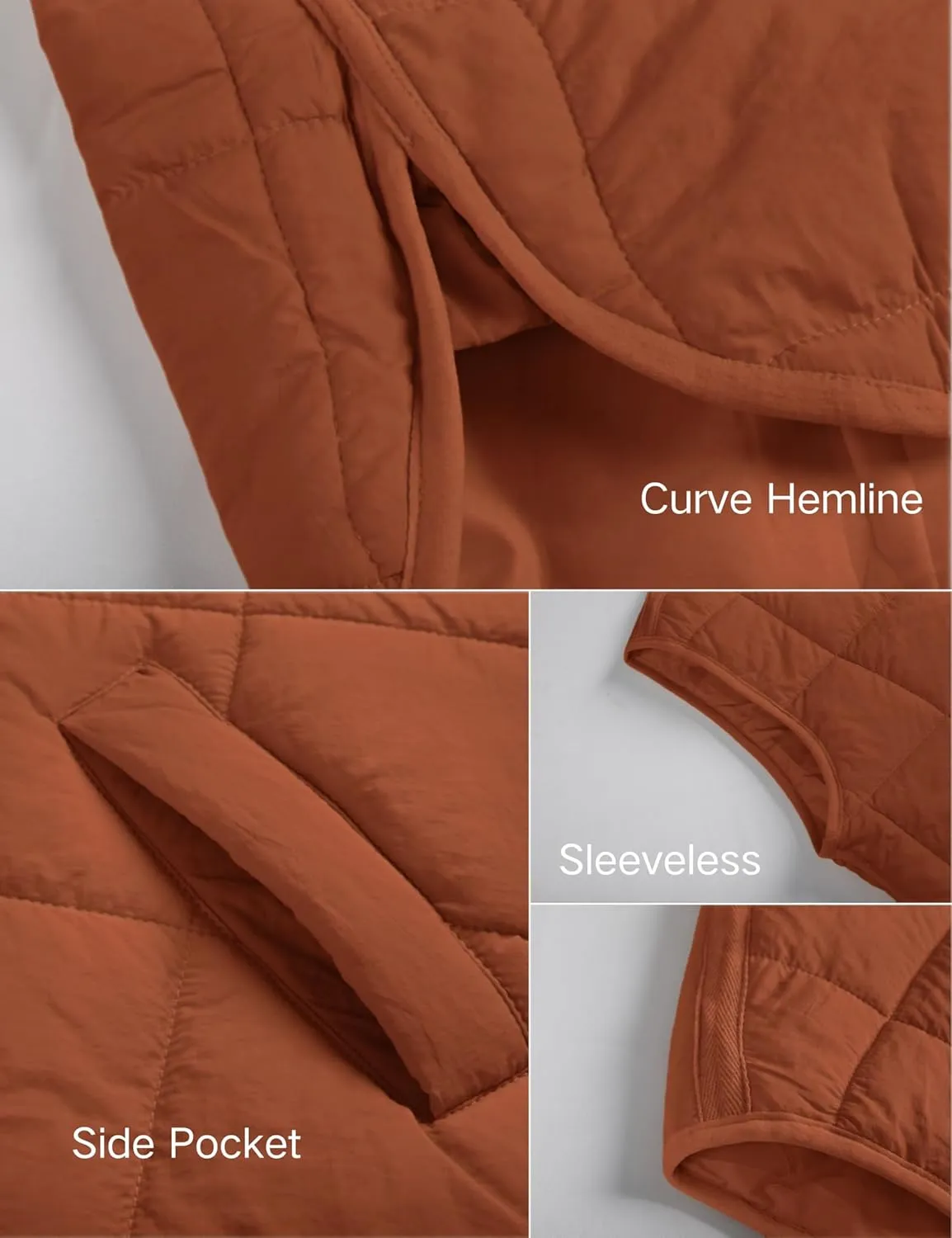 Xiaoxuemeng Puffer Vest Women Lightweight Zip Up Quilted Vest Padded Gilet Sleeveless Jacket with Pockets