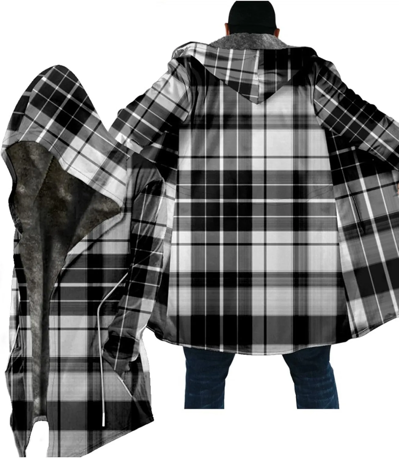 XIAXOGOOL Wearable Oversized Tie Dye Blanket Hoodie With Zip For Women Men Fuzzy Plush Warm Sherpa Comfy Blanket Sweatshirt