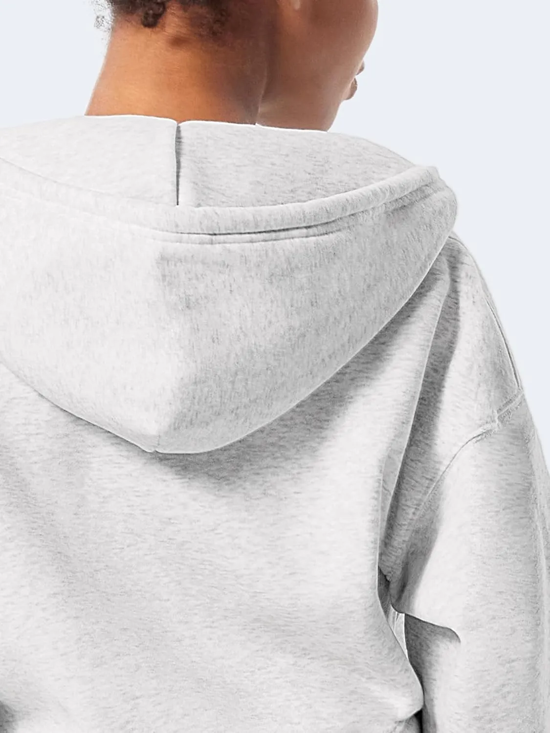 YEOREO Zip Up Hoodies for Women Fleece Pullover Cropped Crew Neck Sweatshirts Katrine Fall Winter Clothes with Pockets