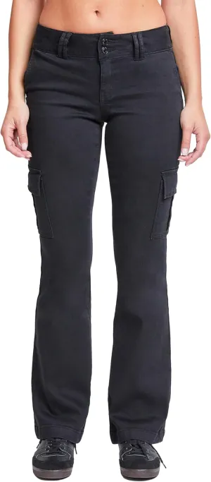 YMI Women's Low Rise Cargo Flare Jean