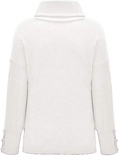 Ymosrh Women's Striped Sweater Fall Winter Sweaters Turtleneck Long Sleeve Chunky Knit Oversized Sweater Jumper Tops