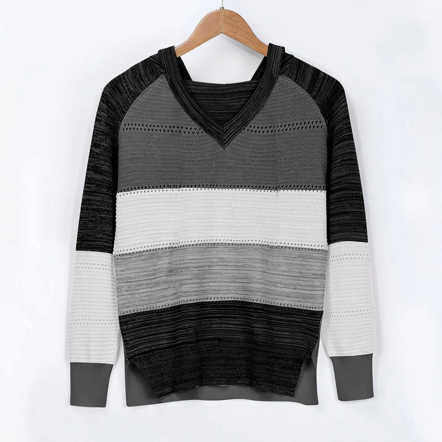 Ymosrh Women's Sweaters Fall 2023 Crewneck Long Sleeve Oversized Fuzzy Knit Chunky Warm Pullover Sweater Top, S-5XL