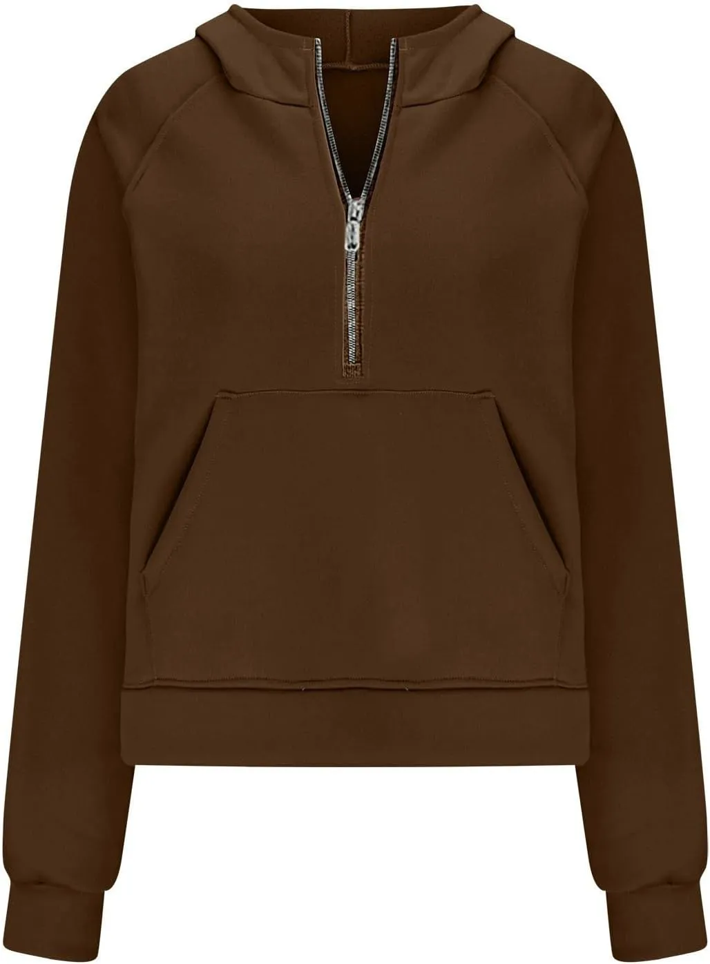 YRAETENM Half Zip Sweatshirt Women Oversized Cropped Fleece Jackets Long Sleeve Workout Hoodies Fall Clothes with Pockets