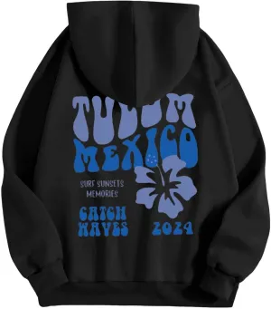 ZYXTIM Women's Y2K Sweatshirts Oversize Funny Printed Letter Graphic Preppy Hoodies Plus Size Casual Workout Party Shirts