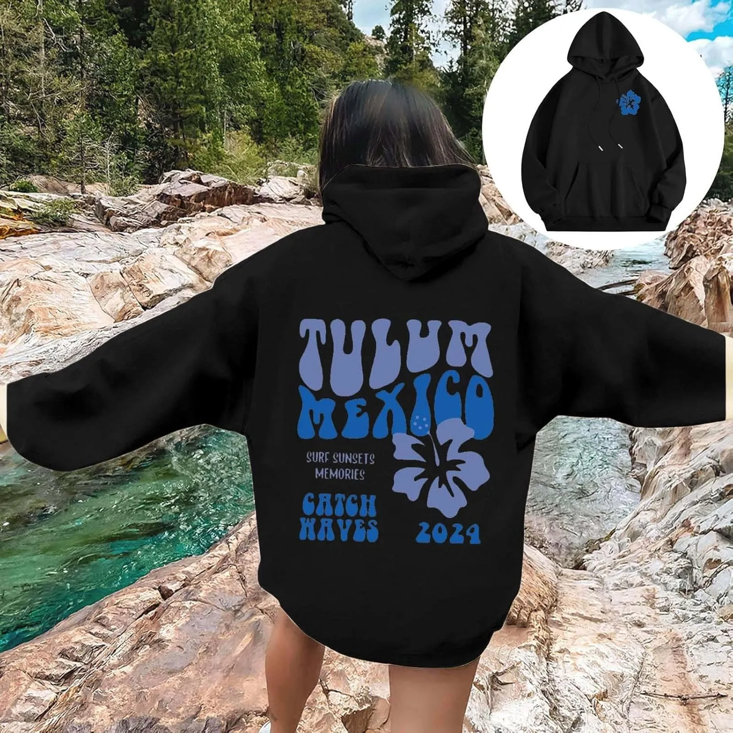 ZYXTIM Women's Y2K Sweatshirts Oversize Funny Printed Letter Graphic Preppy Hoodies Plus Size Casual Workout Party Shirts